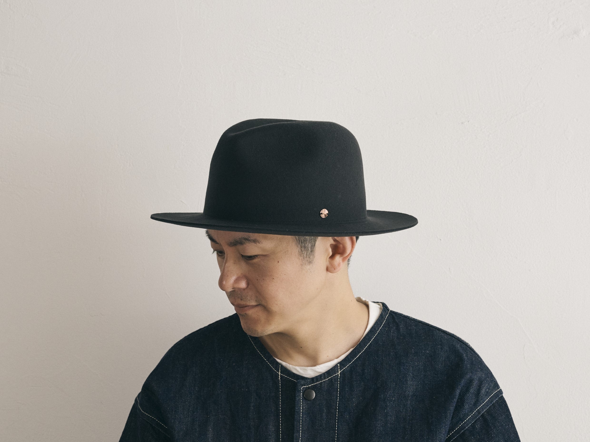 morno　モーノ　ウールコットン　ソフト中折れハット　Color　ブラック morno – LeMix ONLINE STORE