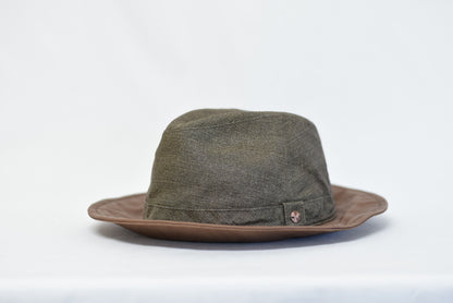 morno № 723625 ロングブリムペーパー×レザーマニッシュ